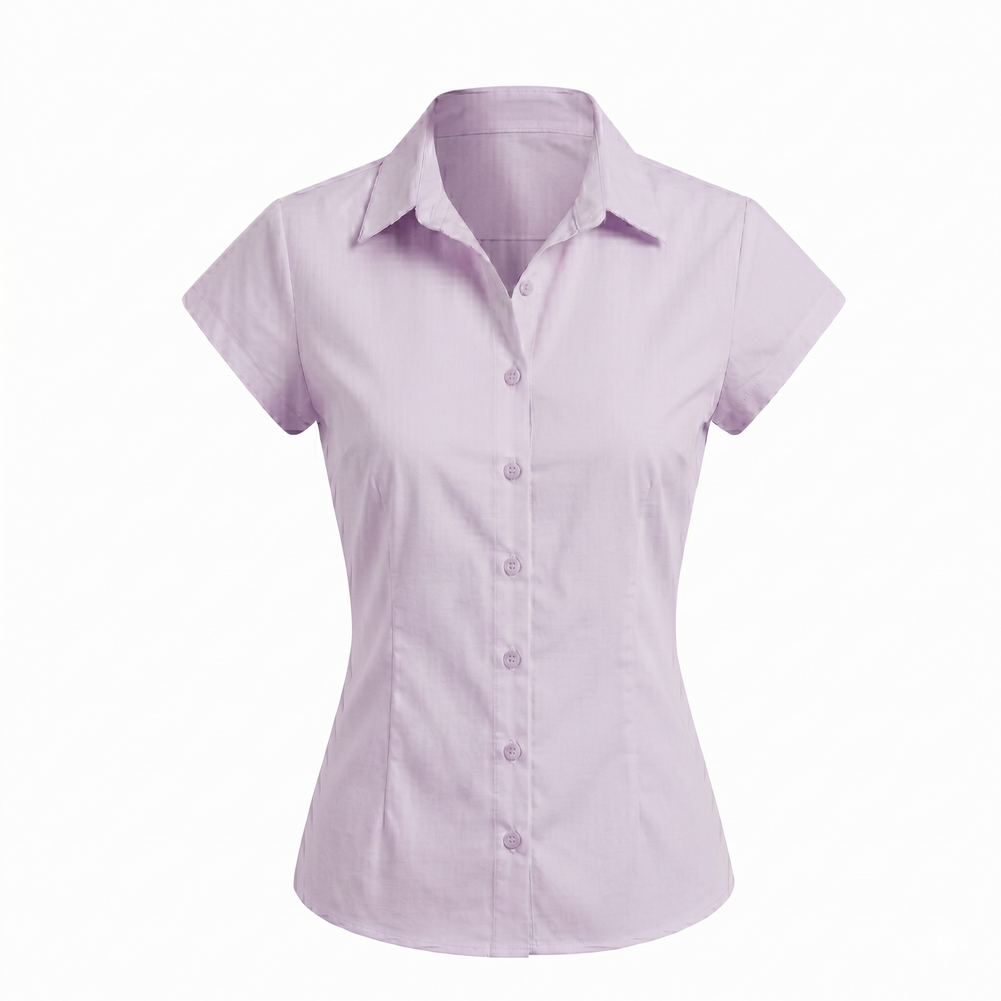 Women’s Cotton Solid Short Sleeve Tie-Up Shirt Top