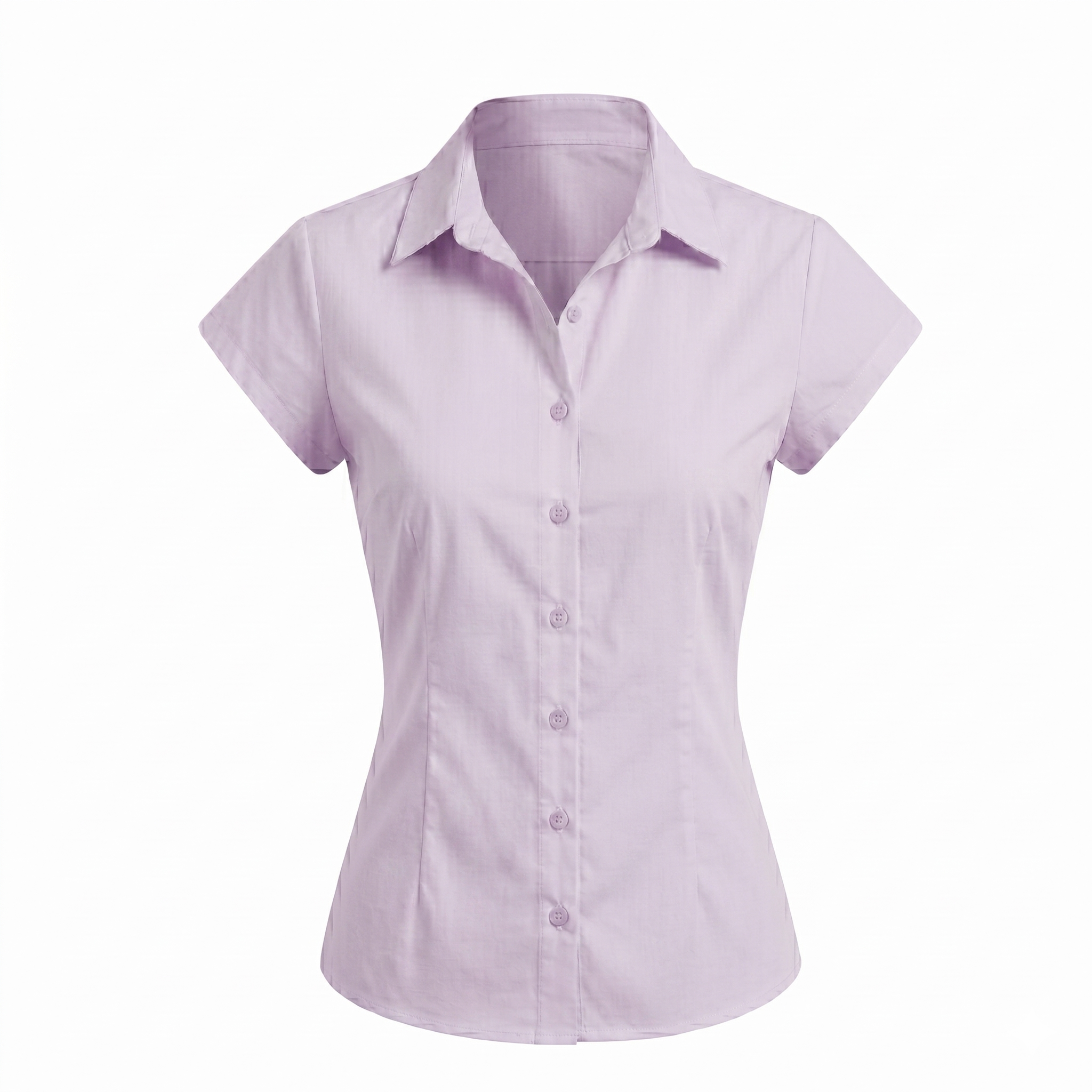 Women’s Cotton Solid Short Sleeve Tie-Up Shirt Top