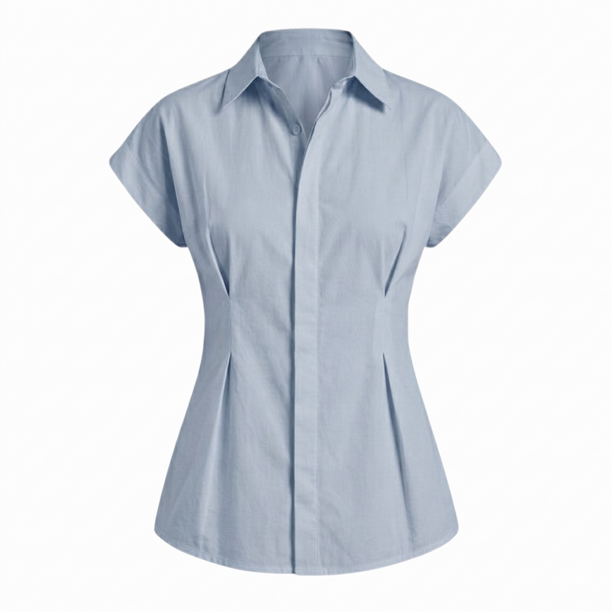 Women’s Solid Cap Sleeve Shirt Top-Cotton