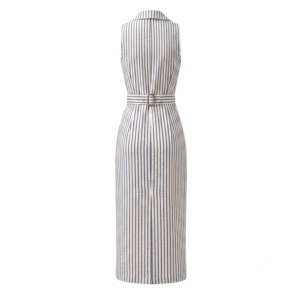 Stripe Sculpt Shirt Dress
