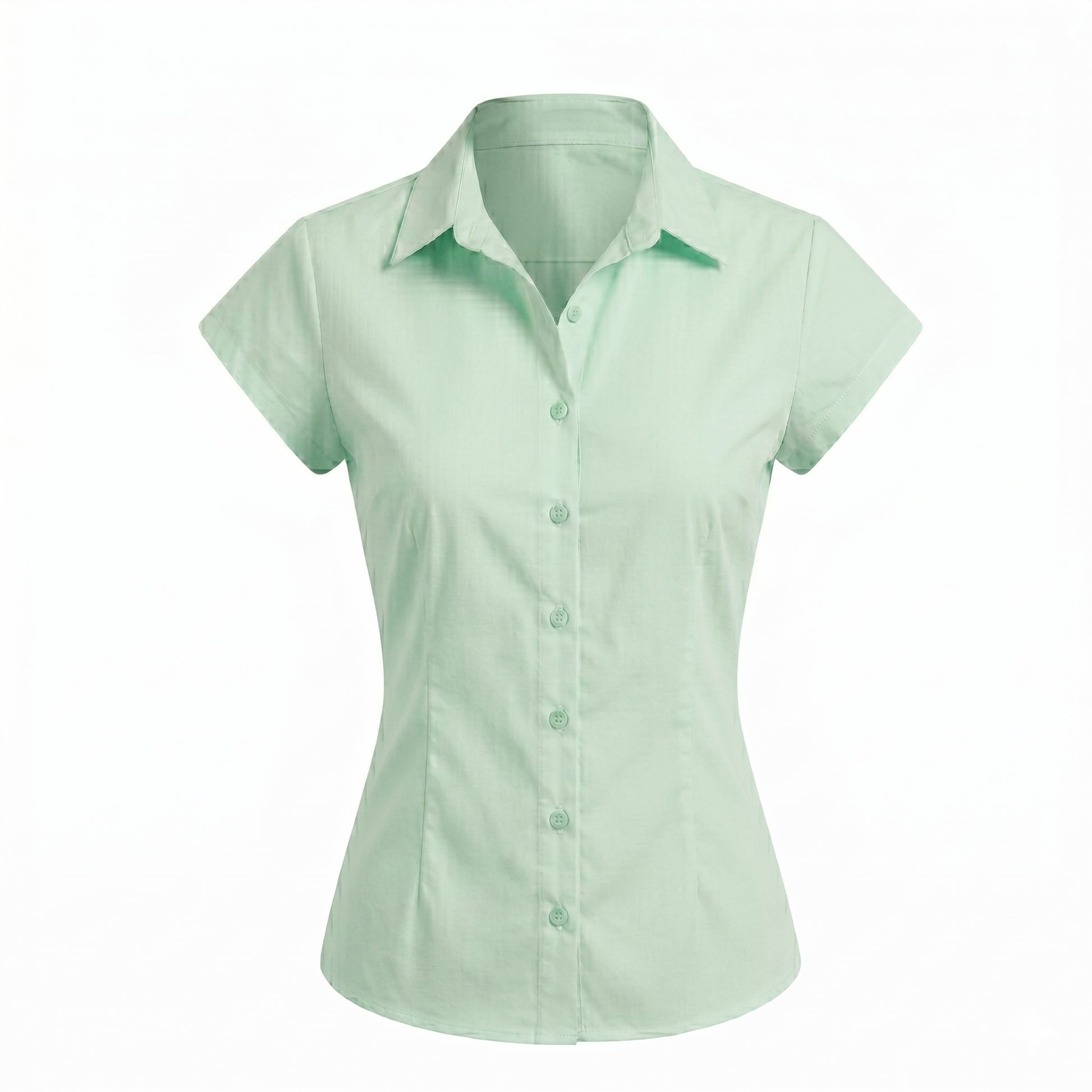 Women’s Linen Solid Short Sleeve Tie-Up Shirt Top