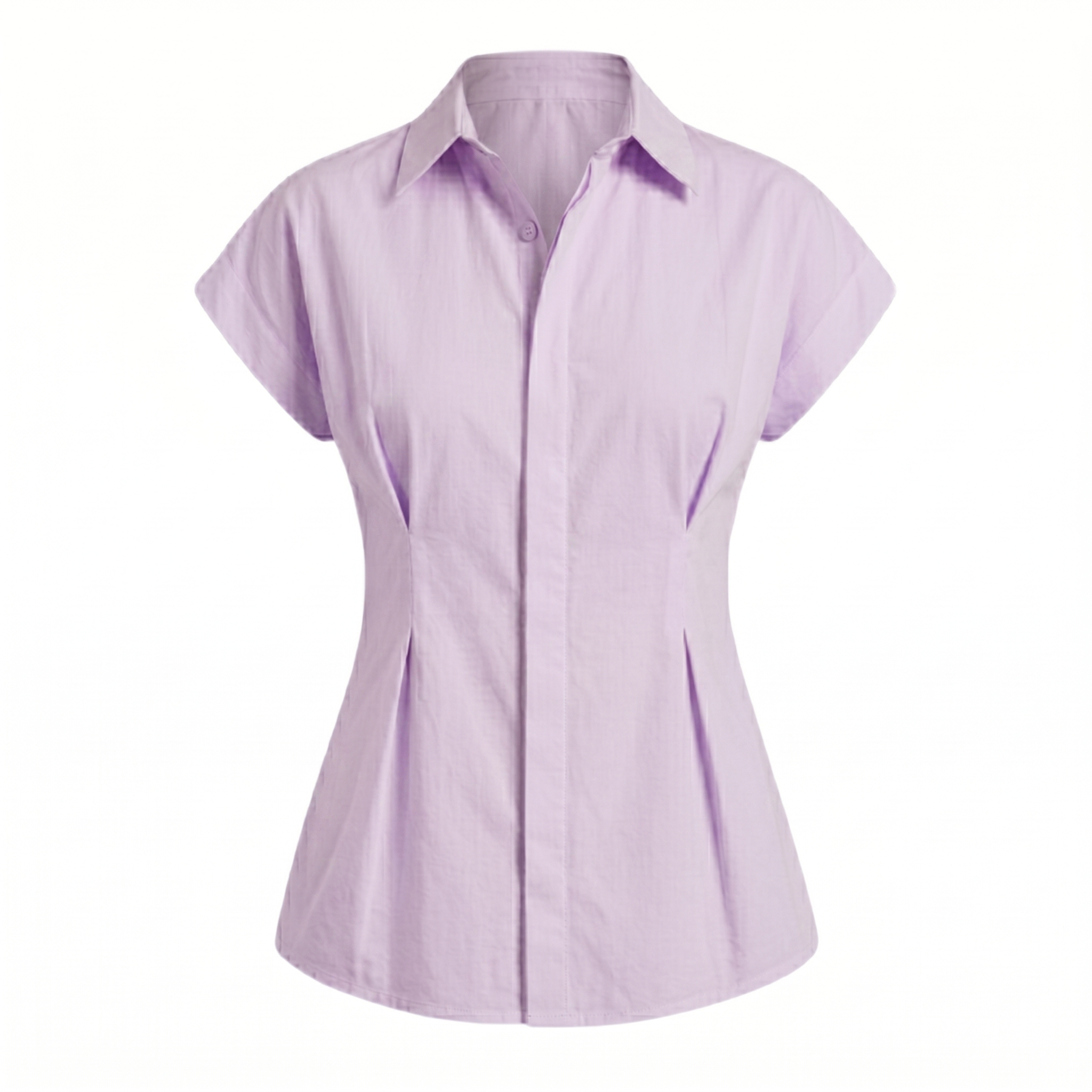 Women’s Solid Cap Sleeve Shirt Top-Cotton