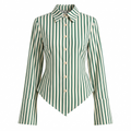 Fitted Stripe Button-Down Shirt
