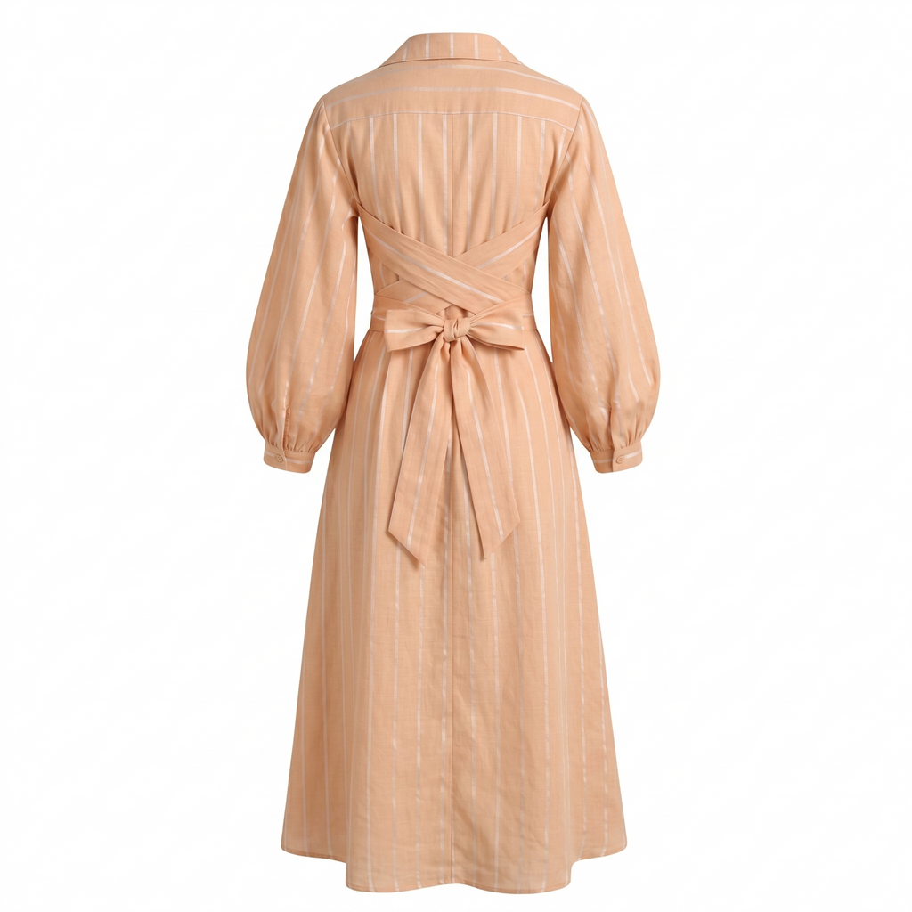 Stripe wrap dress