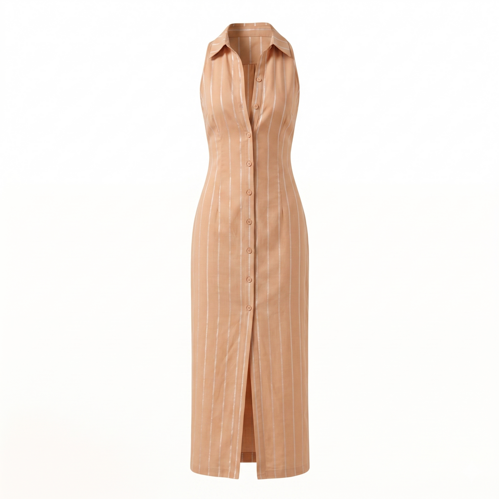 Stripe Sculpt Shirt Dress