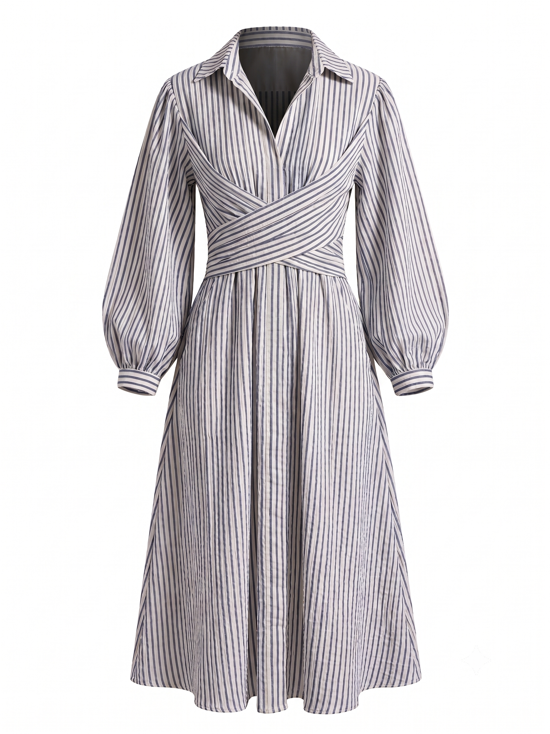 Stripe wrap dress