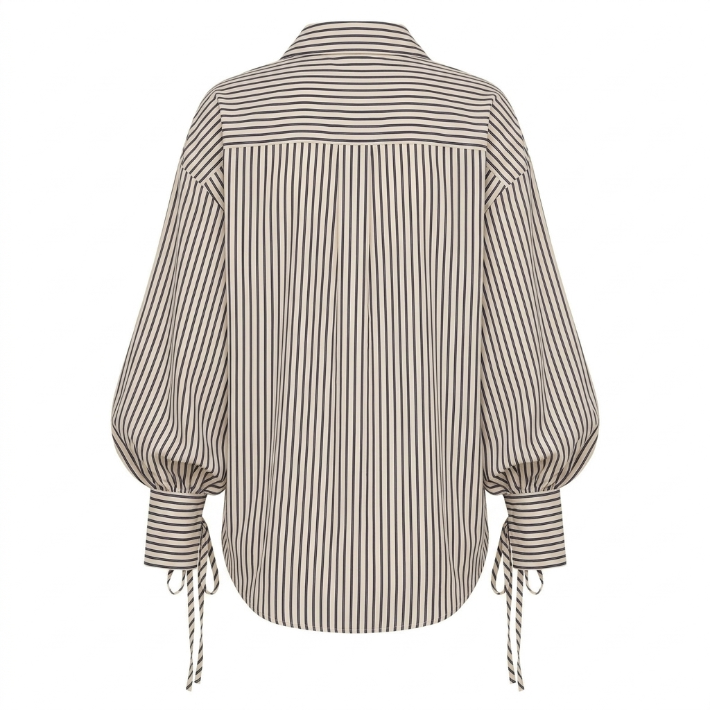 Beige Stripe Full Sleeve Shirt