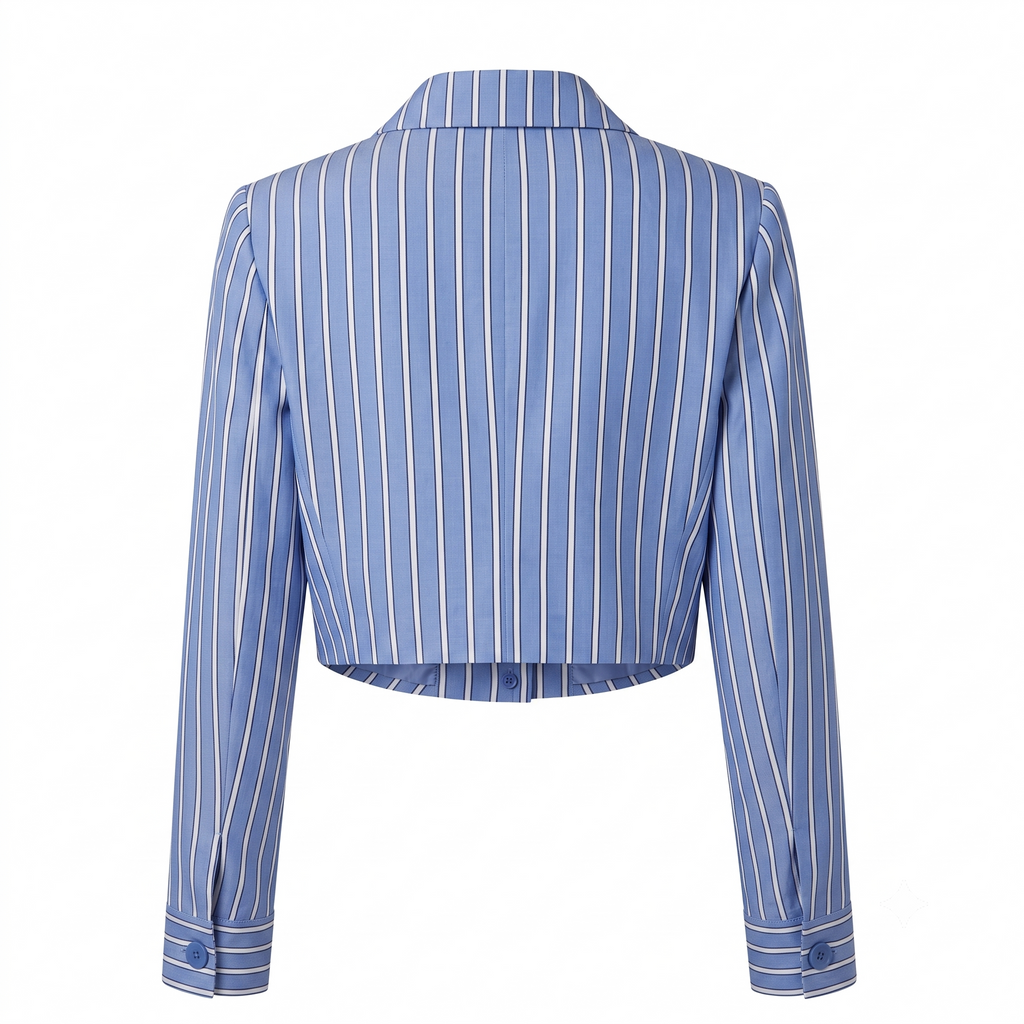 Stripe crop shirt