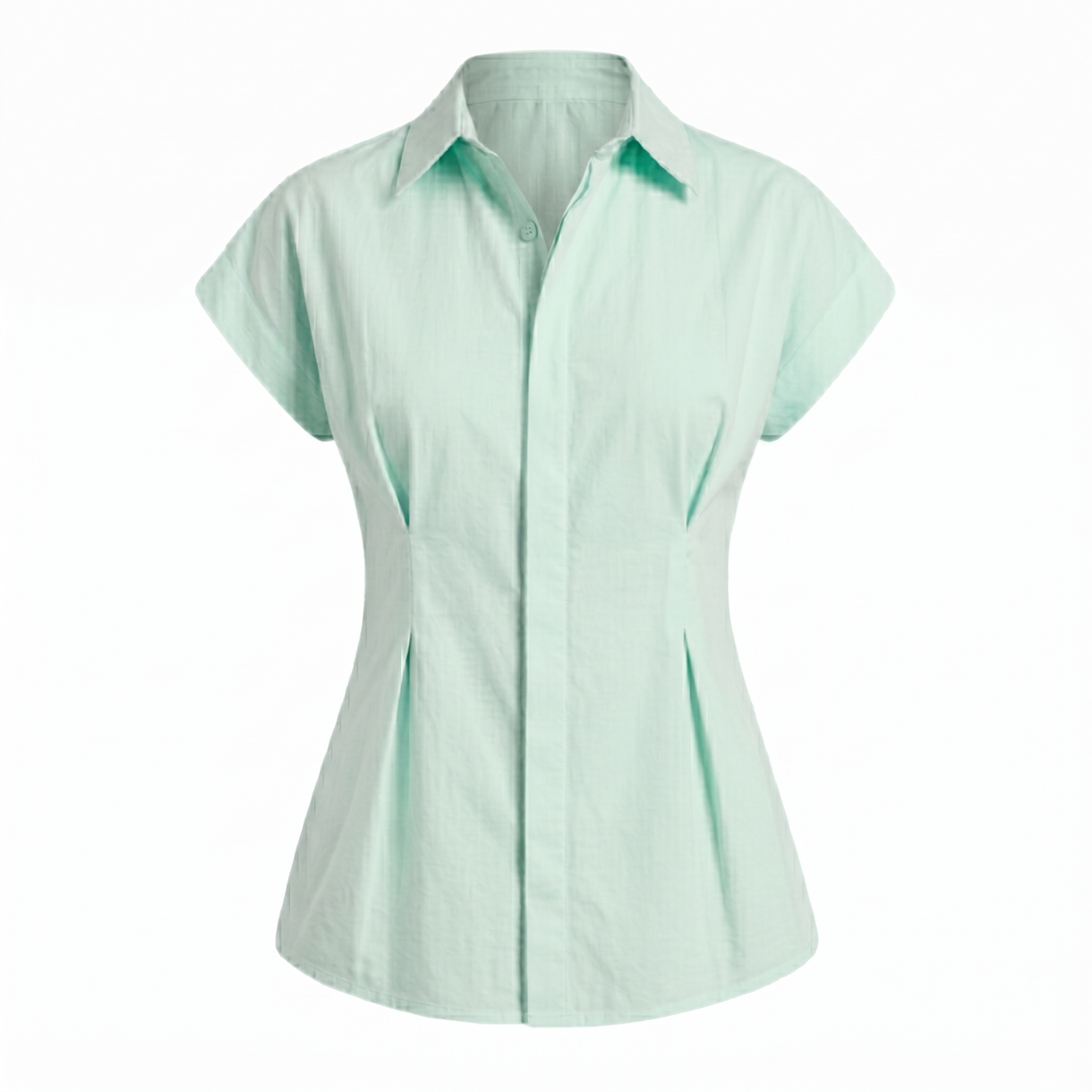 Women’s Solid Cap Sleeve Shirt Top-Linen