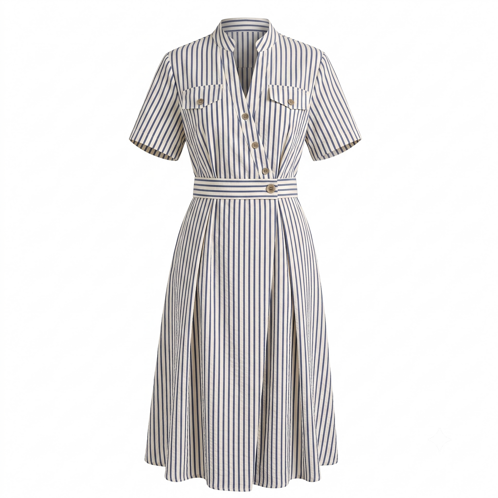 Stripe shirt dress