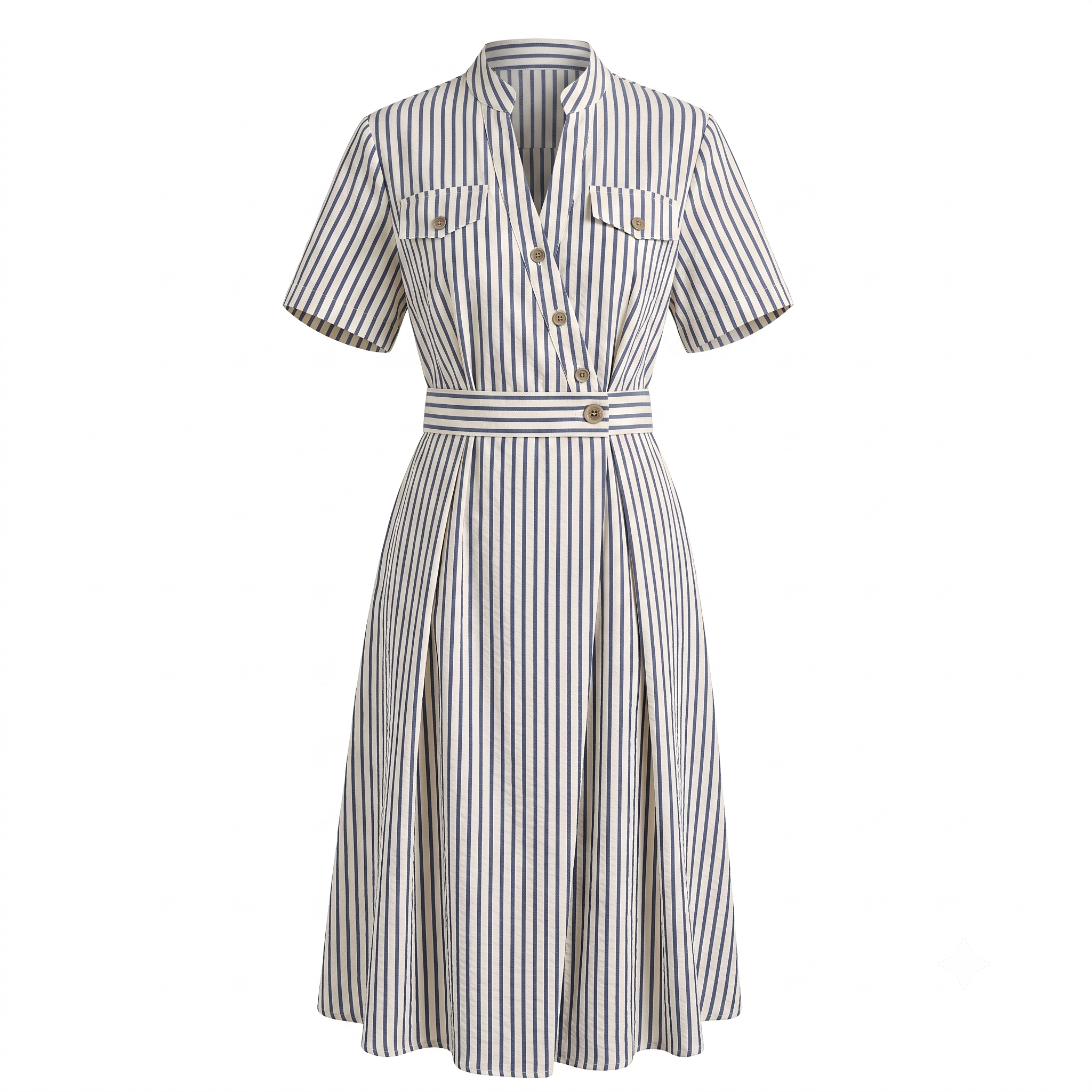 Stripe shirt dress