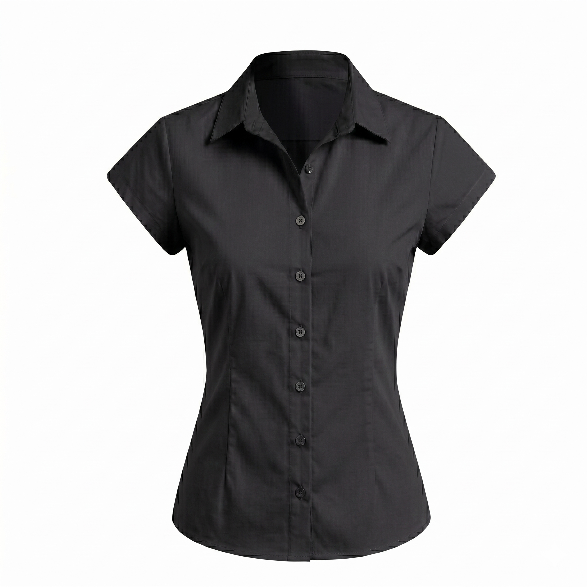 Women’s Cotton Solid Short Sleeve Tie-Up Shirt Top