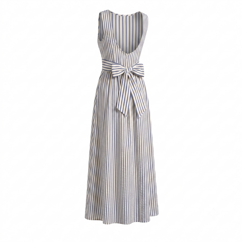 Stripe Tie-Back Dress