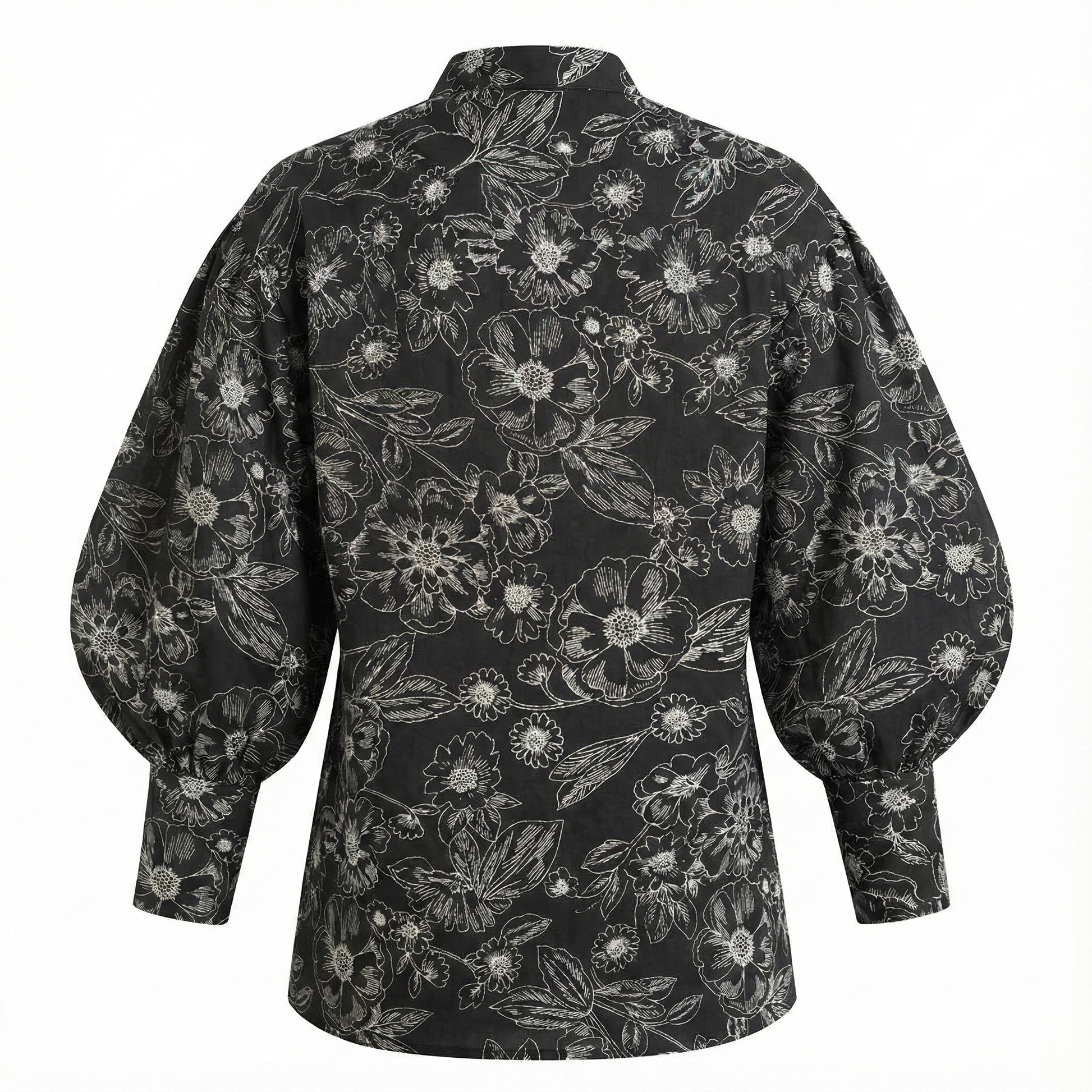 Floral Ballon sleeve shirt