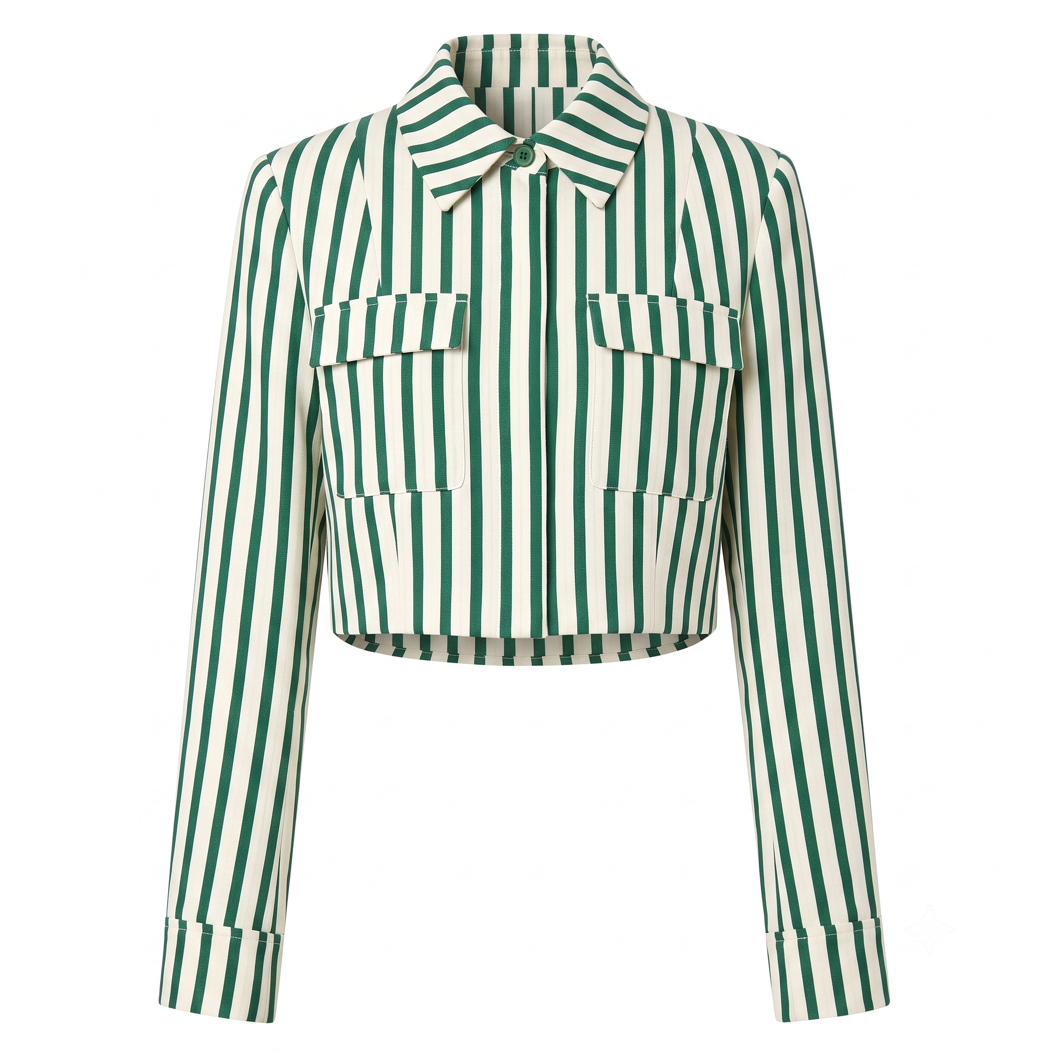 Stripe crop shirt