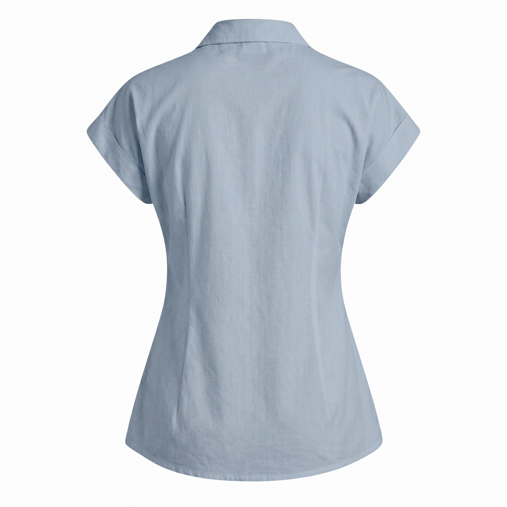 Women’s Solid Cap Sleeve Shirt Top-Cotton