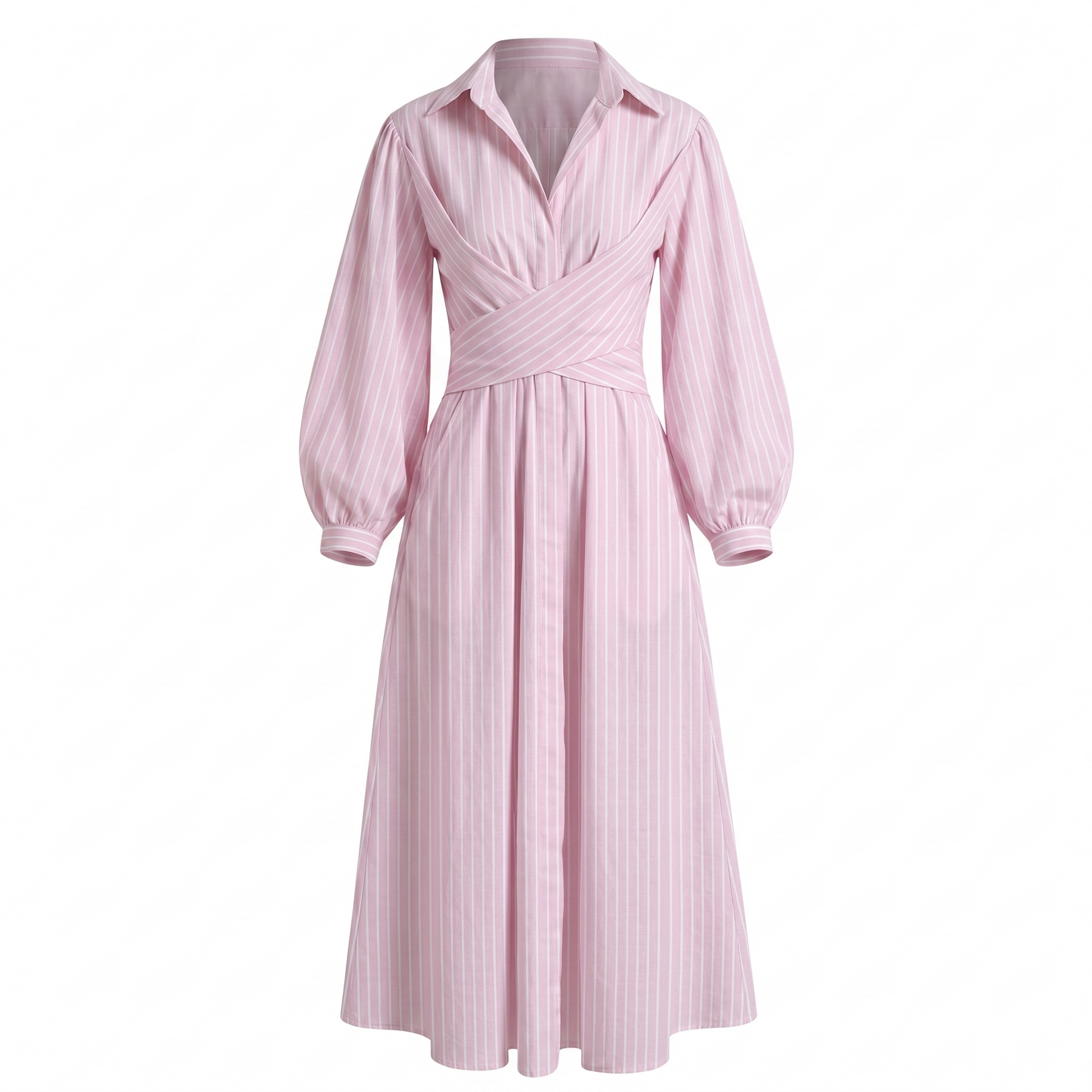 Stripe wrap dress