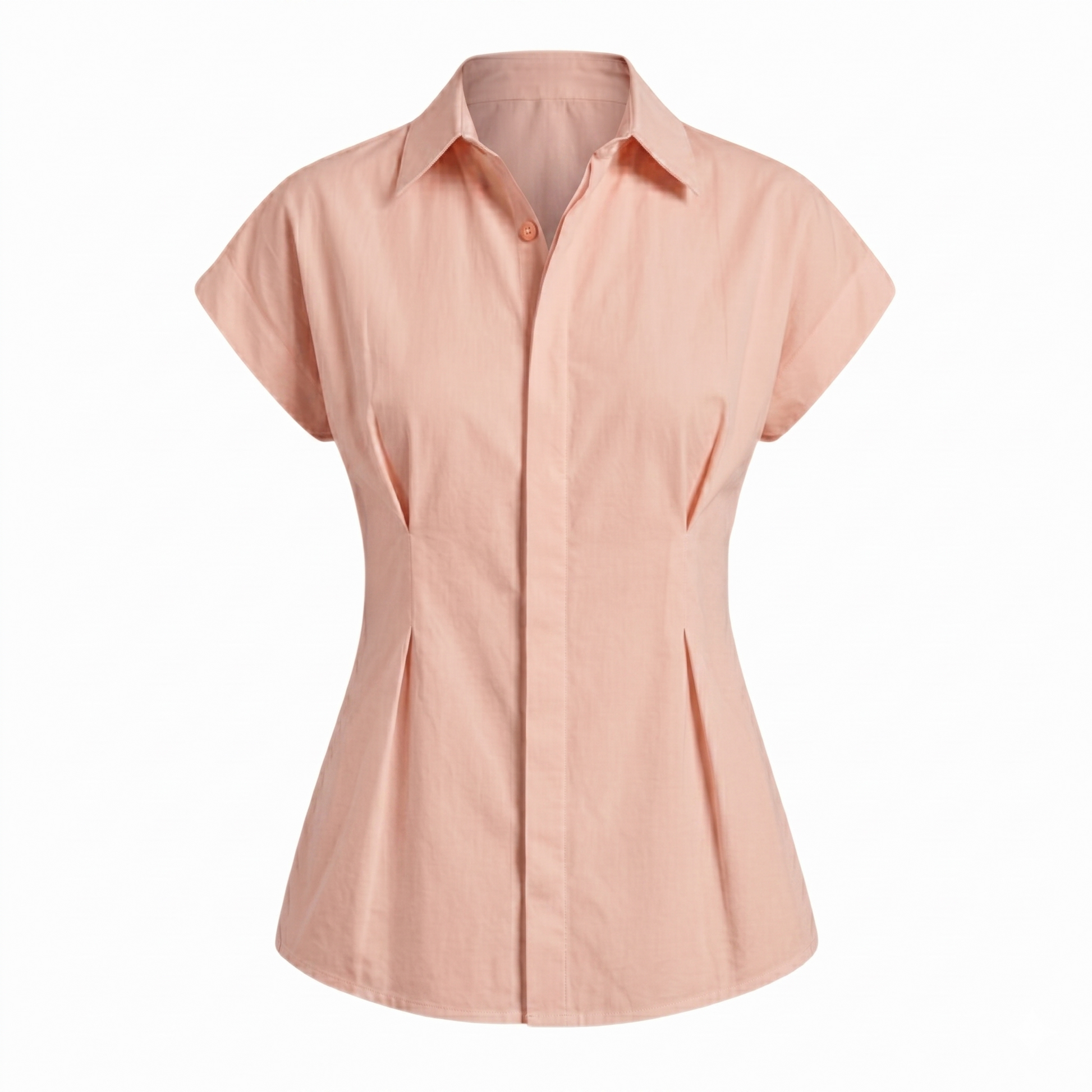Women’s Solid Cap Sleeve Shirt Top-Cotton