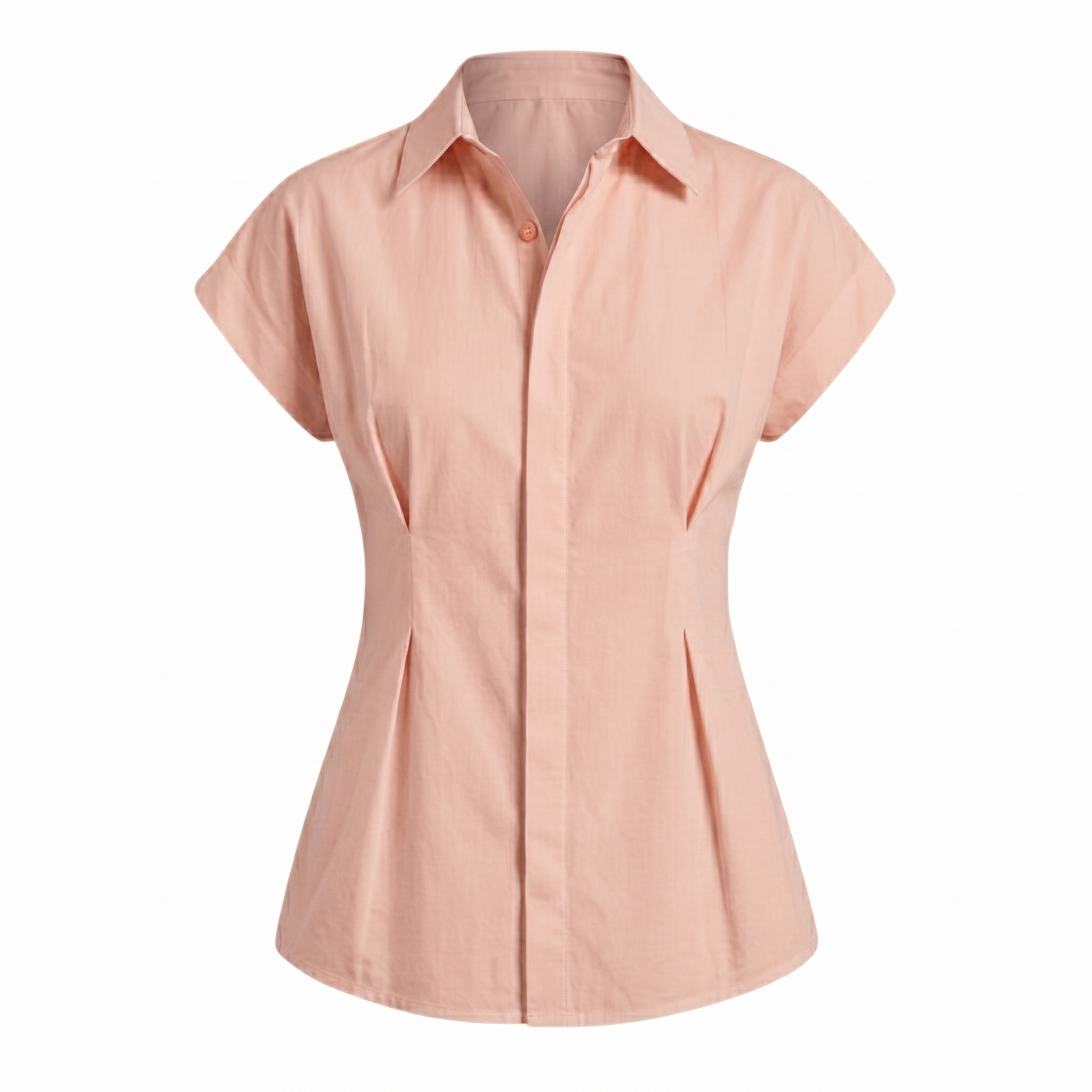 Women’s Solid Cap Sleeve Shirt Top-Cotton