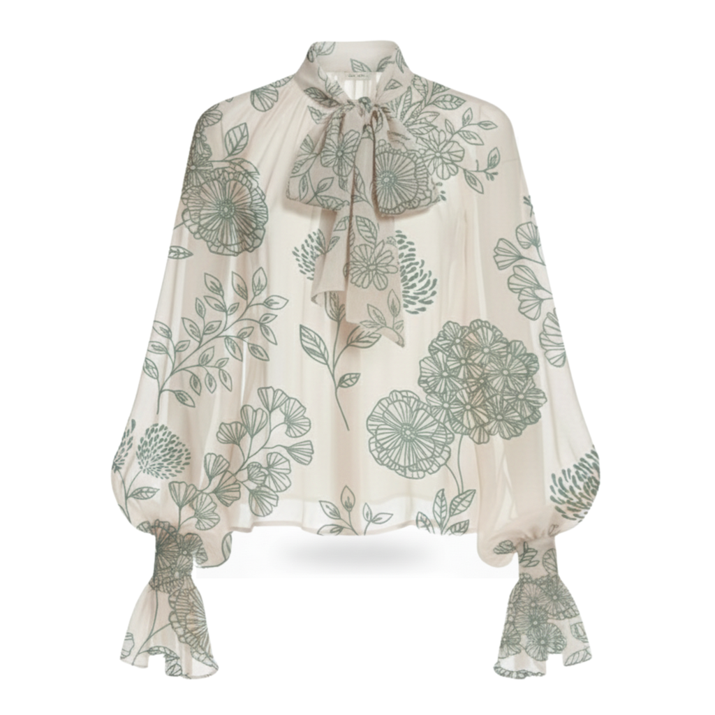 Sheer Tie-up full sleeve shirt