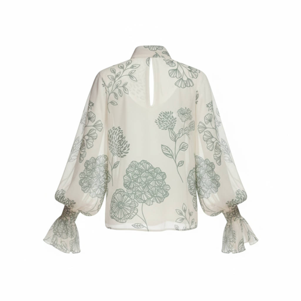 Sheer Tie-up full sleeve shirt