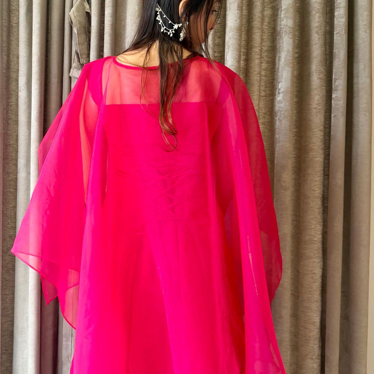 Rani Pink Midi Dress- Festive Edit