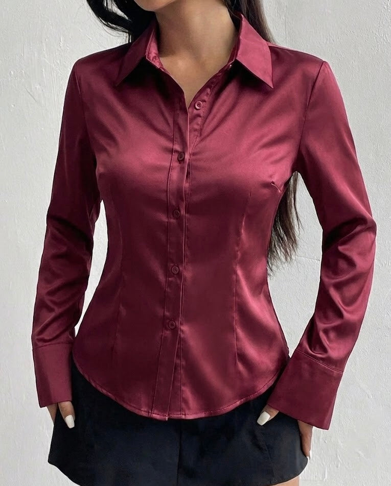 Satin Fitted Shirt