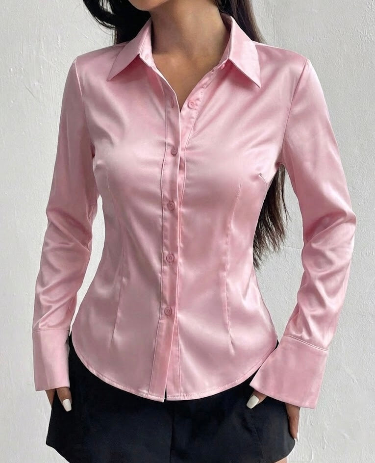 Satin Fitted Shirt