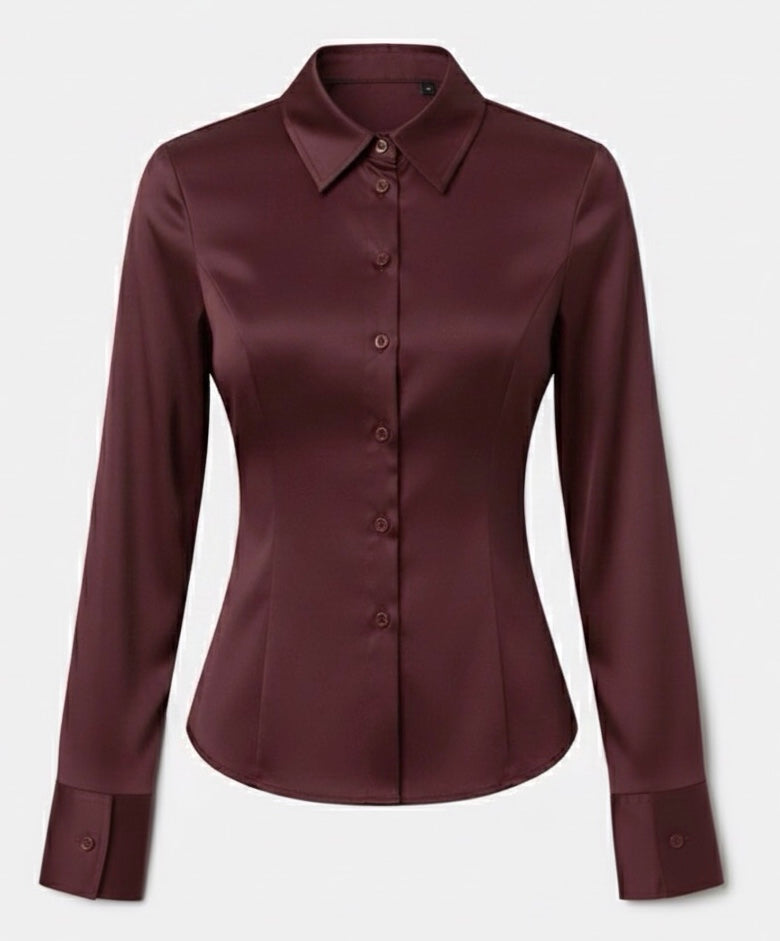 Corset Plain Fitted Shirt
