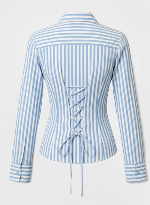 Corset Stripes Fitted Shirts
