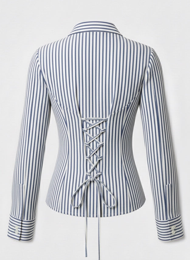Corset Stripes Fitted Shirts