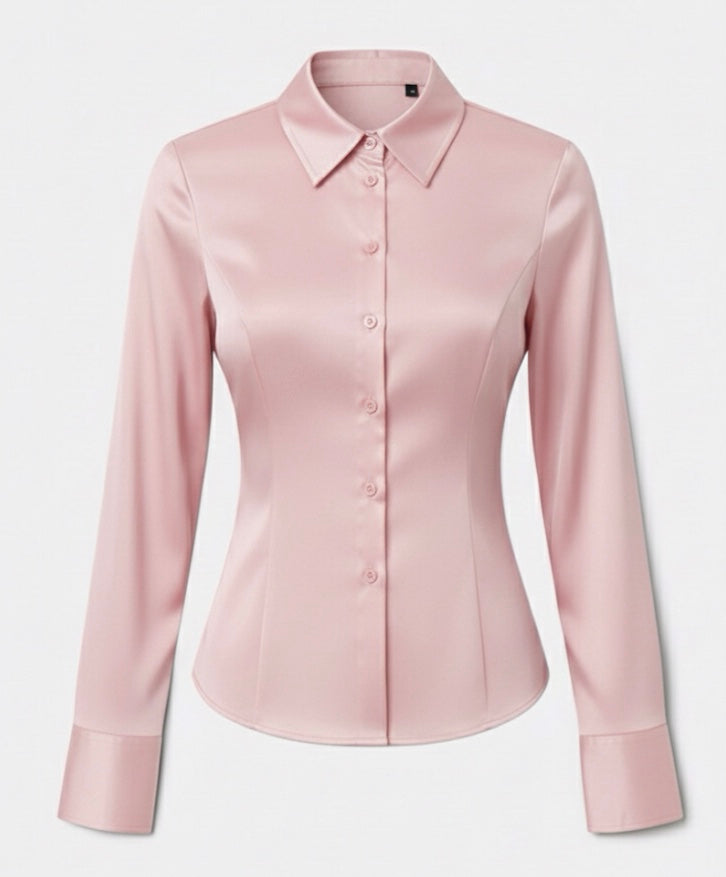 Corset Plain Fitted Shirt