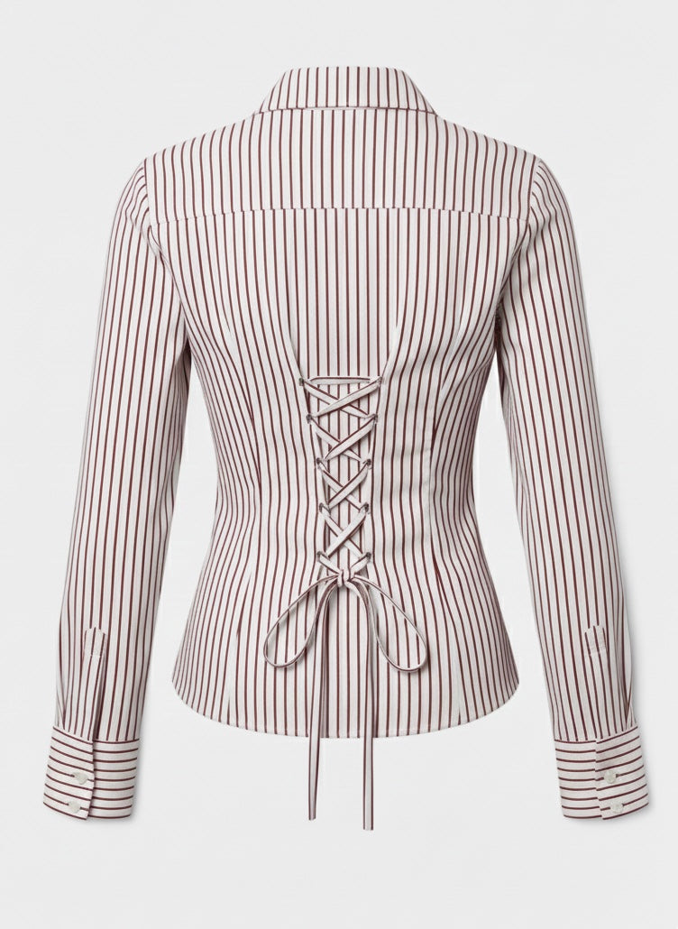 Corset Stripes Fitted Shirts