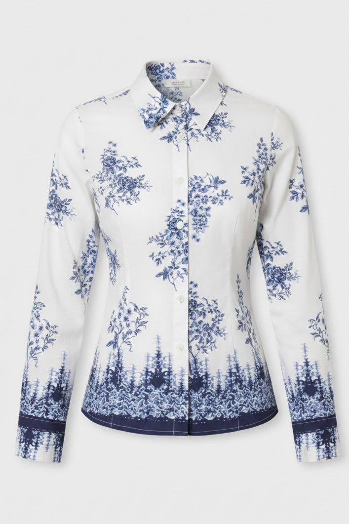 Corset Floral Fitted Shirt