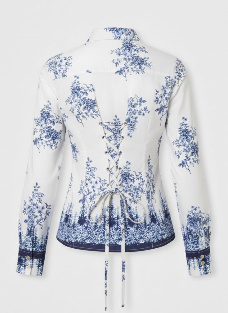 Corset Floral Fitted Shirt