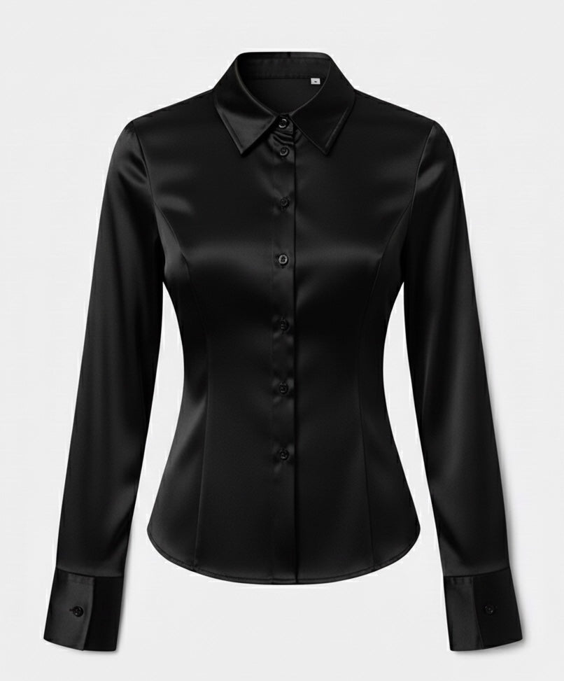 Corset Plain Fitted Shirt