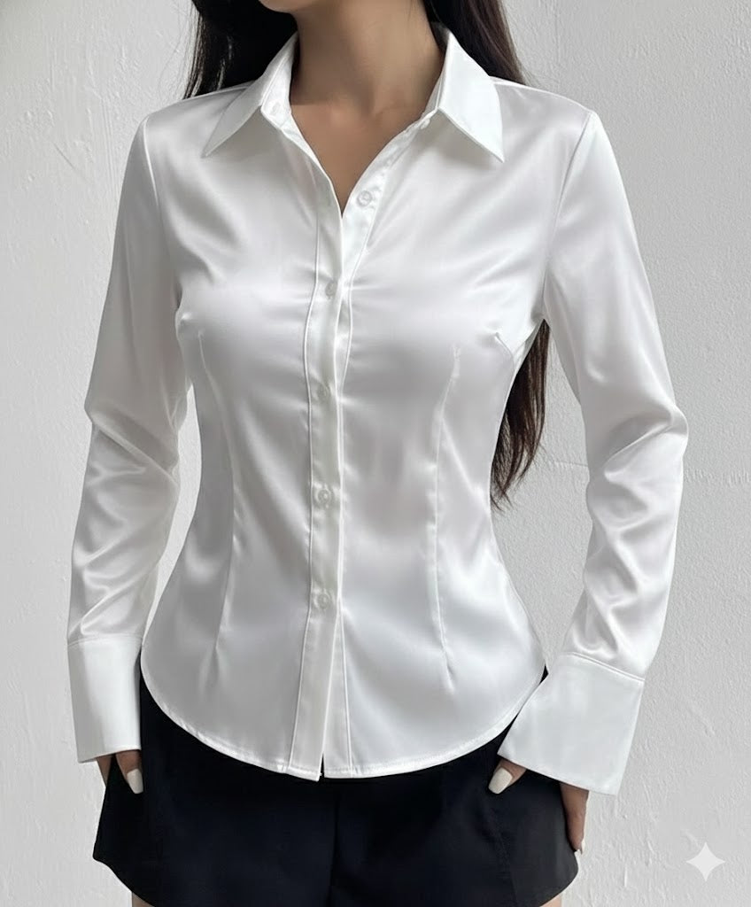 Satin Fitted Shirt