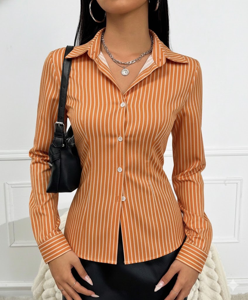 Corset Stripes Fitted Shirts