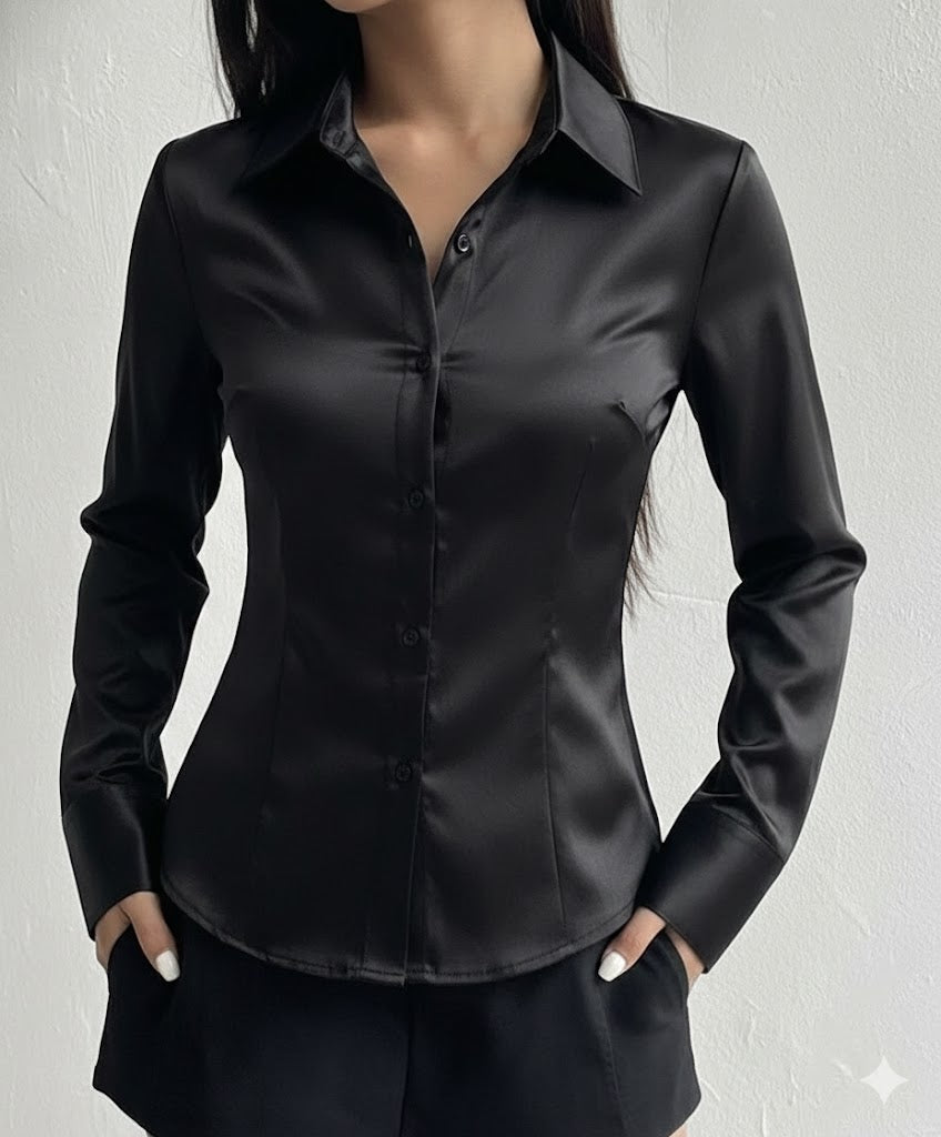 Satin Fitted Shirt