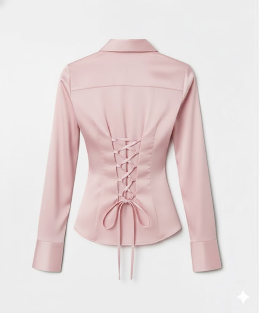 Corset Plain Fitted Shirt